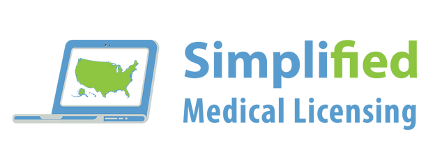 simplified medical licensing logo