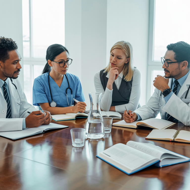 Healthcare team collaborating to overcome common challenges in patient care.
